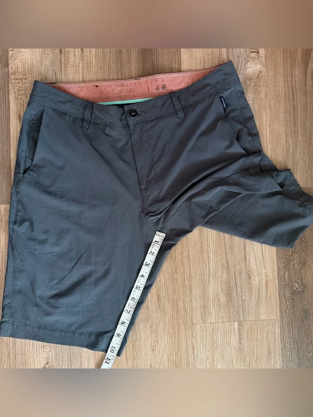 7 Diamonds Mens Aeroplane Performance Shorts Sz 33 Gray Color